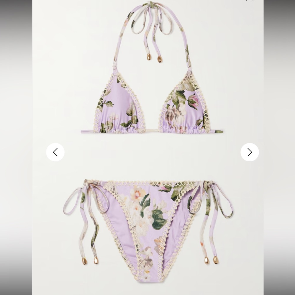 Zimmermann Lilac Floral Bikini